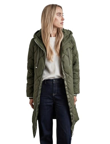 STREET ONE Damen A201972 Gefütterte Steppjacke, Winter Moss Green, 38 im Sale